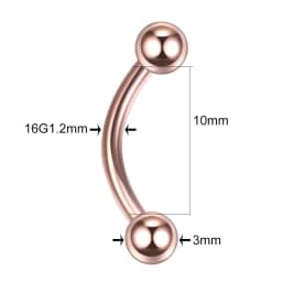 1PC Steel Eyebrow Banana Piercings Curved Barbell Ring Lip Labret Tongue Piercings Daith Helix Earring Piercings Body Jewelry