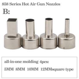 9pcs/lot 22mm Universal Nozzle Soldering station Hot Air Stations Gun Nozzles for 858D/858D+/8586/8858 Welding Nozzles