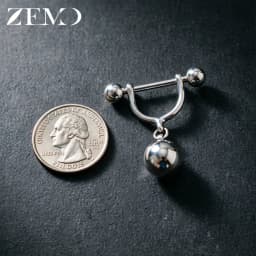 ZEMO 1PC/1Pair 14G/16G Stainless Steel Drop Nipple Rings Bar Balls Barbell Dangle Nipple Piercings 10/12MM Punk Piercing Jewelry