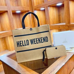2 Pcs Linen Tote Bag Large Capacity Canvas Handbag Shopping Bags Makeup Bag Coin Purse for Wedding Birthday Gift Beach Vacation