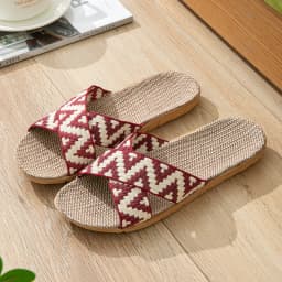 Summer Linen Slippers for Women Indoor Ladies Home Anti-Slip Thick Sole Linen Shoes Use Four Seasons Cool Slippers Slides