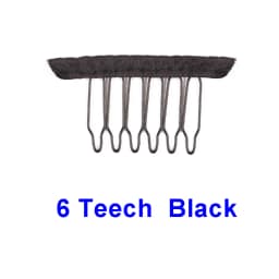 Nunify Wig Comb Clips 4 Teeth Hair Extension Clips Stainless Steel Wig Clips Combs Snap Clips With Rubber For Hair Extension