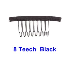 Nunify Wig Comb Clips 4 Teeth Hair Extension Clips Stainless Steel Wig Clips Combs Snap Clips With Rubber For Hair Extension