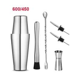 UPORS Boston Shaker Professional Stainless Steel Bartender Wine Cup Cocktail Mixer Martini Cocktail Shaker Bar Set