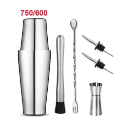 UPORS Boston Shaker Professional Stainless Steel Bartender Wine Cup Cocktail Mixer Martini Cocktail Shaker Bar Set