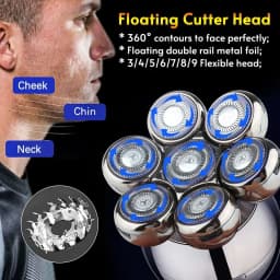 Replacement Electric Shaver Head 3/5/6/7/8/9 Floating Shaving Head Nose Trimmer Hair Clipper Face Cleaning Brush Massage Head