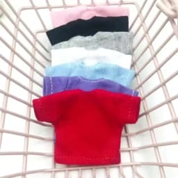 New OB11 Dolls Clothes T-shirt Black/Pink/Red/White/Blue Short Cute T-shirt for ob11,obitsu11,Molly,1/12 BJD Dolls Accessories