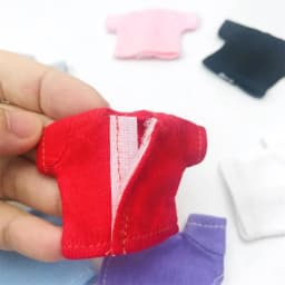 New OB11 Dolls Clothes T-shirt Black/Pink/Red/White/Blue Short Cute T-shirt for ob11,obitsu11,Molly,1/12 BJD Dolls Accessories
