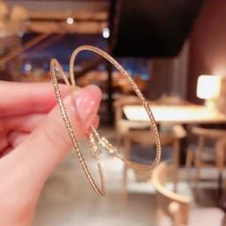 BLIJERY New Fashion Big Hoop Earrings Basketball Brincos Shiny Starry Large Circle Earrings for Women Jewelry Boucles d'oreill