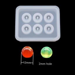 SNASAN Silicone Mold For Jewelry Beads 9mm12mm 16mm Cube Ball 6 Compartment Epoxy Resin Silicone Mould Handmade DIY Material