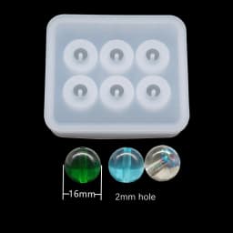 SNASAN Silicone Mold For Jewelry Beads 9mm12mm 16mm Cube Ball 6 Compartment Epoxy Resin Silicone Mould Handmade DIY Material