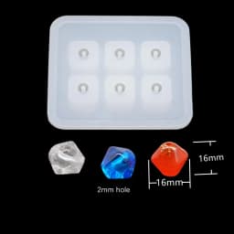 SNASAN Silicone Mold For Jewelry Beads 9mm12mm 16mm Cube Ball 6 Compartment Epoxy Resin Silicone Mould Handmade DIY Material