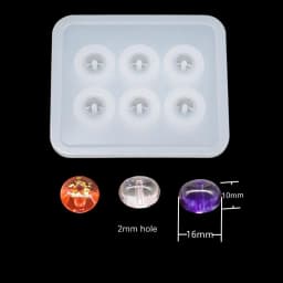 SNASAN Silicone Mold For Jewelry Beads 9mm12mm 16mm Cube Ball 6 Compartment Epoxy Resin Silicone Mould Handmade DIY Material