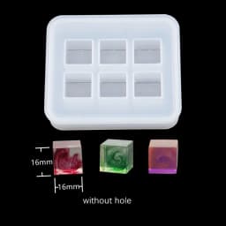 SNASAN Silicone Mold For Jewelry Beads 9mm12mm 16mm Cube Ball 6 Compartment Epoxy Resin Silicone Mould Handmade DIY Material
