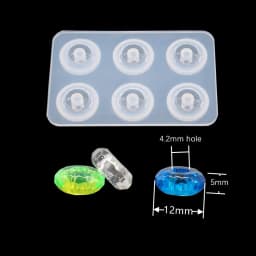 SNASAN Silicone Mold For Jewelry Beads 9mm12mm 16mm Cube Ball 6 Compartment Epoxy Resin Silicone Mould Handmade DIY Material