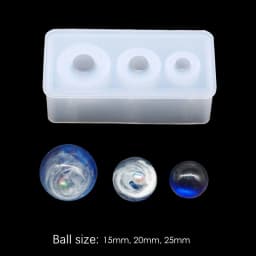 SNASAN Silicone Mold For Jewelry Beads 9mm12mm 16mm Cube Ball 6 Compartment Epoxy Resin Silicone Mould Handmade DIY Material
