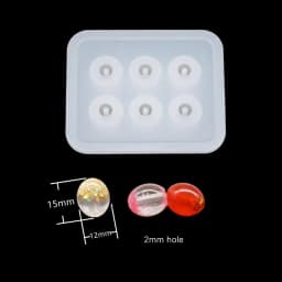 SNASAN Silicone Mold For Jewelry Beads 9mm12mm 16mm Cube Ball 6 Compartment Epoxy Resin Silicone Mould Handmade DIY Material