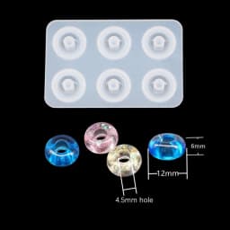 SNASAN Silicone Mold For Jewelry Beads 9mm12mm 16mm Cube Ball 6 Compartment Epoxy Resin Silicone Mould Handmade DIY Material