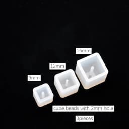 SNASAN Silicone Mold For Jewelry Beads 9mm12mm 16mm Cube Ball 6 Compartment Epoxy Resin Silicone Mould Handmade DIY Material