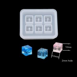 SNASAN Silicone Mold For Jewelry Beads 9mm12mm 16mm Cube Ball 6 Compartment Epoxy Resin Silicone Mould Handmade DIY Material