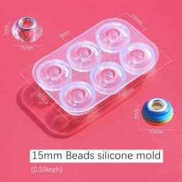 SNASAN Silicone Mold For Jewelry Beads 9mm12mm 16mm Cube Ball 6 Compartment Epoxy Resin Silicone Mould Handmade DIY Material