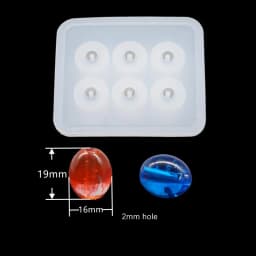SNASAN Silicone Mold For Jewelry Beads 9mm12mm 16mm Cube Ball 6 Compartment Epoxy Resin Silicone Mould Handmade DIY Material
