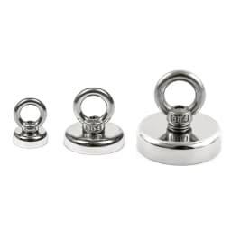 U-JOVAN Strong Neodymium Magnet Salvage Magnet Deep Sea Fishing Magnets Holder Pulling Mounting Pot with Ring Eyebolt