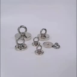 U-JOVAN Strong Neodymium Magnet Salvage Magnet Deep Sea Fishing Magnets Holder Pulling Mounting Pot with Ring Eyebolt