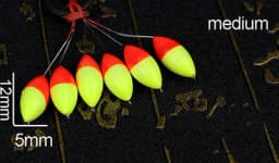 120pcs (20packs)/lot Oval Mini Fishing Float Bobber Beans Rig Making Floating Beans Red/Yellow/Mix Beads Carp Fishing A330