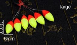 120pcs (20packs)/lot Oval Mini Fishing Float Bobber Beans Rig Making Floating Beans Red/Yellow/Mix Beads Carp Fishing A330