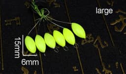120pcs (20packs)/lot Oval Mini Fishing Float Bobber Beans Rig Making Floating Beans Red/Yellow/Mix Beads Carp Fishing A330