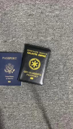 New Logo Galactic Empire Passport Cover Black Pu Leather Covers for Passports Travel Wallet Document Organizer Passport Holder