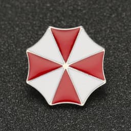 Biohazard Brooch Pin Alice Umbrella Corporation Red White Enamel Logo Amulet Badge Hot Movie Game Jewelry Men Women Wholesale