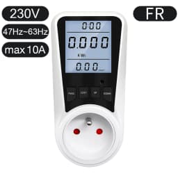 220V Digital Wattmeter AC EU Power Meter LCD Electricy Consumption Meter Socket Wattage Kwh Energy Test FR US BR Power Analyzer
