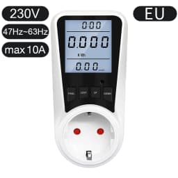 220V Digital Wattmeter AC EU Power Meter LCD Electricy Consumption Meter Socket Wattage Kwh Energy Test FR US BR Power Analyzer