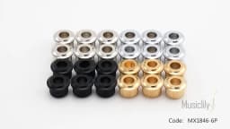 Musiclily Pro Steel Vintage/Modern 6mm to 10mm Guitar Tuner Conversion Bushings Tuning Pegs Adapter Ferrules (Set of 6)
