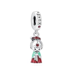 925 Sterling Silver Charms Beads Original Japanese Doll Fortune Cat Charm Fit Brand Bracelets Bangles DIY Jewelry For Women