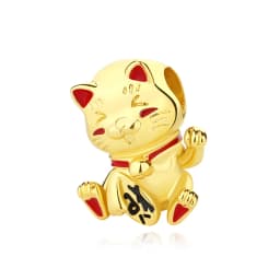925 Sterling Silver Charms Beads Original Japanese Doll Fortune Cat Charm Fit Brand Bracelets Bangles DIY Jewelry For Women