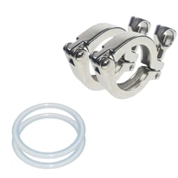 YQBS 1"- 8" Inch Sanitary Stainless Steel Tri Ferrule Clamps Clover SS 304 Fit for Pipe Flange With Silicone gasket
