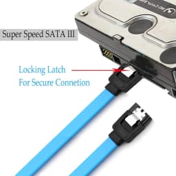 12 Pack 90 Degree Right-Angle / Straight SATA III HDD SDD Cable 6.0 Gbps With Locking Latch 16Inch For SATA HDD, SSD, CD Driver