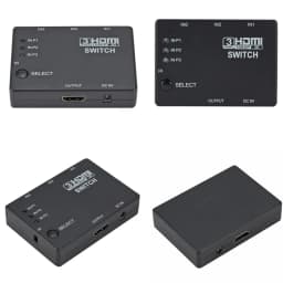 4K 2K 3x1 HDMI Cable Splitter HD 1080P Video Switcher Adapter 3 Input 1 Output Port HDMI Hub for Xbox PS4 DVD HDTV PC Laptop TV
