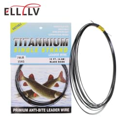 6LB-124LB 15ft/4.6m Kink-Resistant Toughness Nickel Titanium Fishing Leader Line for Saltwater Pike Tuna Wahoo Fishing