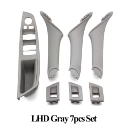 LHD Interior Plastic Door Armrest Window Switch Panel Pull Handle 7pcs Set For BMW 5 Series F10 F11 F18 520i 523i 525i 528i 535i