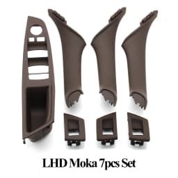 LHD Interior Plastic Door Armrest Window Switch Panel Pull Handle 7pcs Set For BMW 5 Series F10 F11 F18 520i 523i 525i 528i 535i