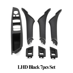 LHD Interior Plastic Door Armrest Window Switch Panel Pull Handle 7pcs Set For BMW 5 Series F10 F11 F18 520i 523i 525i 528i 535i