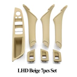 LHD Interior Plastic Door Armrest Window Switch Panel Pull Handle 7pcs Set For BMW 5 Series F10 F11 F18 520i 523i 525i 528i 535i