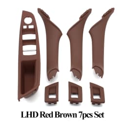 LHD Interior Plastic Door Armrest Window Switch Panel Pull Handle 7pcs Set For BMW 5 Series F10 F11 F18 520i 523i 525i 528i 535i