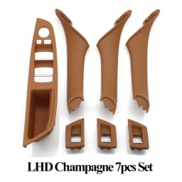 LHD Interior Plastic Door Armrest Window Switch Panel Pull Handle 7pcs Set For BMW 5 Series F10 F11 F18 520i 523i 525i 528i 535i