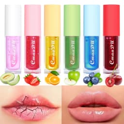 6 Color-Changing Lip Gloss Fruity Scent Moisturizing and Long-Lasting Smooth Hydrating Temperature-Activated Lip tint