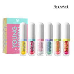 6 Color-Changing Lip Gloss Fruity Scent Moisturizing and Long-Lasting Smooth Hydrating Temperature-Activated Lip tint